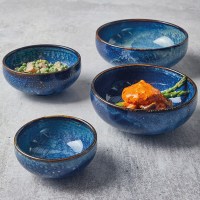 Aqua Blue Terra Porcelain Belly Bowl 